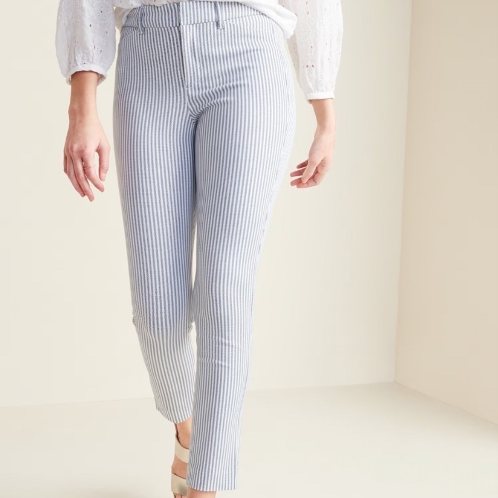 Old Navy Navy and White Striped Pants